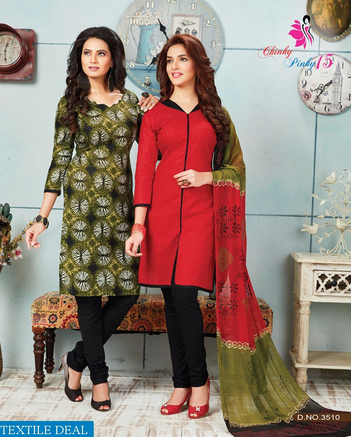 khwaish chinky pinky 15 Wholesale 2 Top Dress material